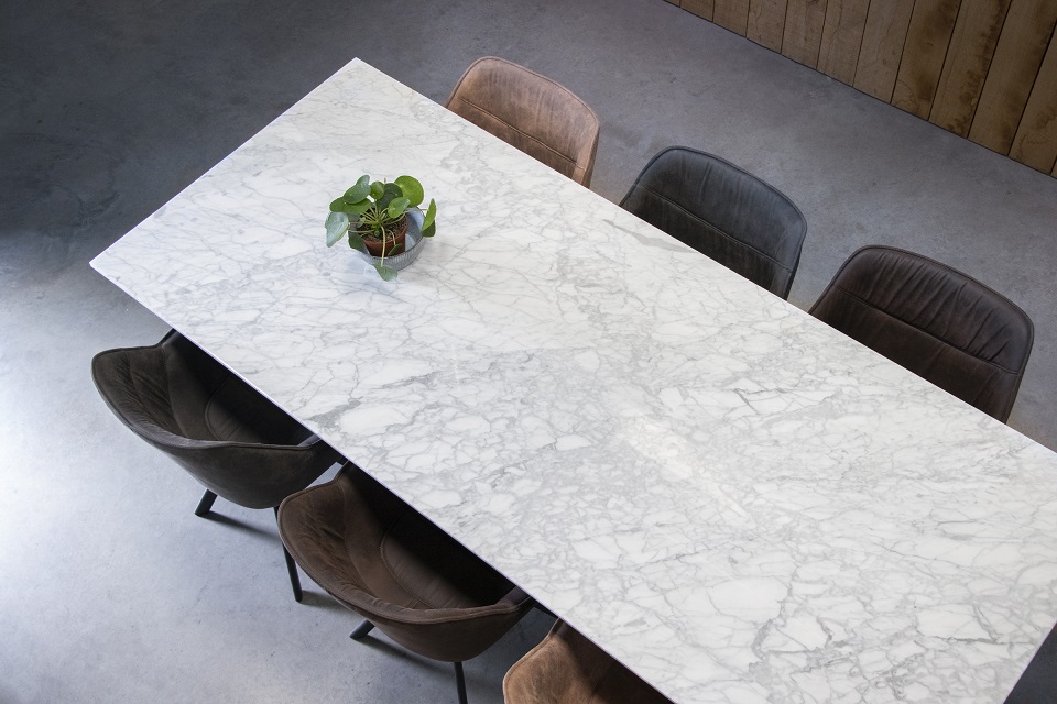 gevogelte gunstig limiet Carrara Bianco marmeren tafel Kruispoot - Ardworks